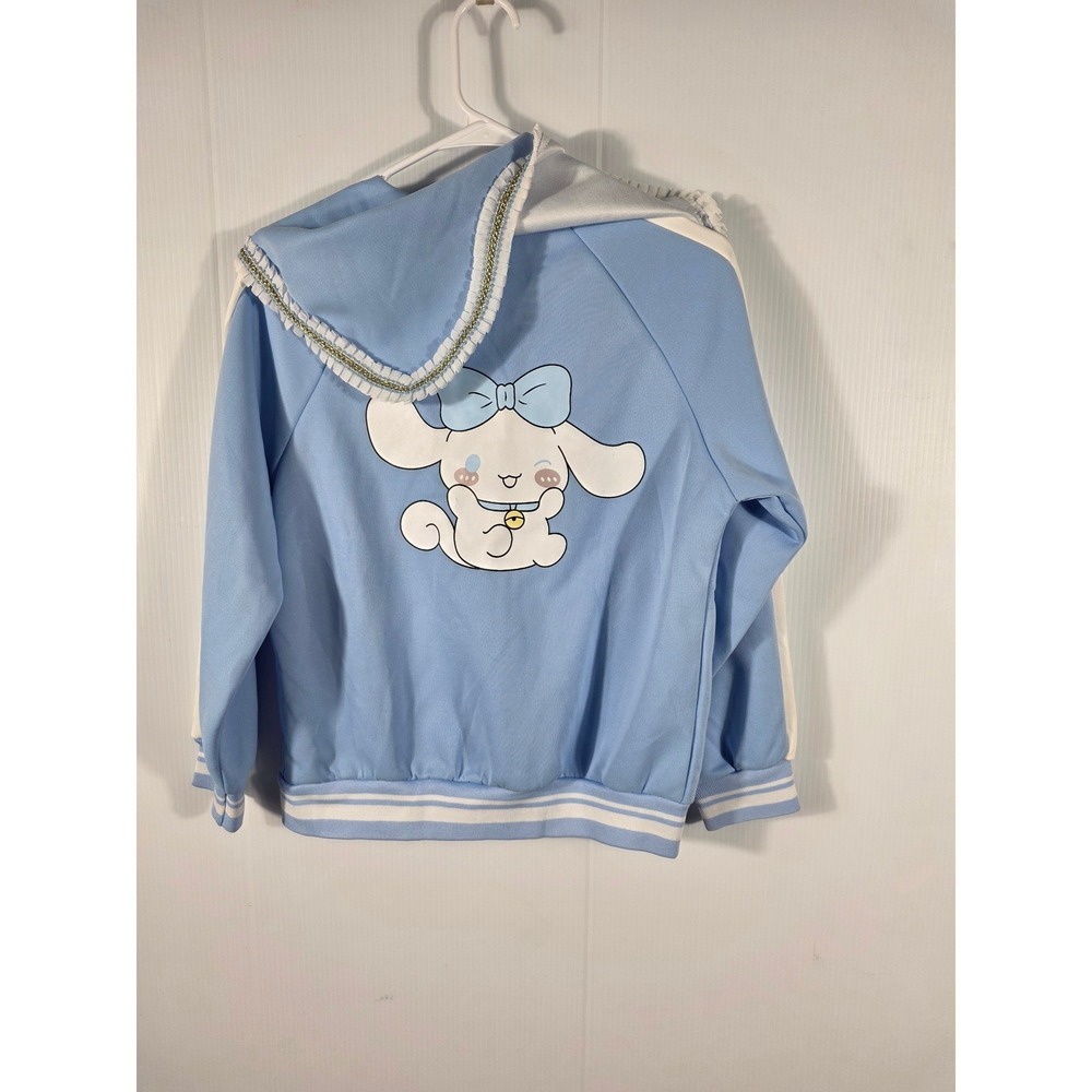Kids Blue Sanrio Cinnamoroll Bomber Jacket Sailor Collar Lond Sleeves an a Bag - Picture 4 of 13